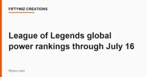 League of Legends global power rankings through July 16