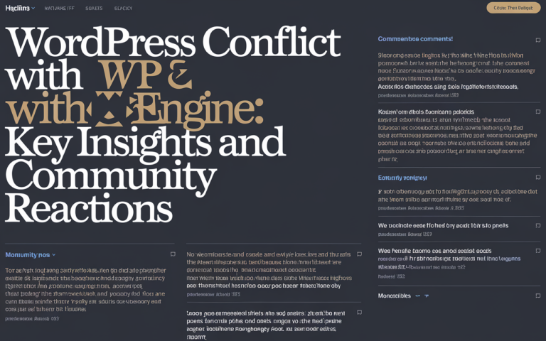 WordPress Conflict with WP Engine: Key Insights and Community Reactions