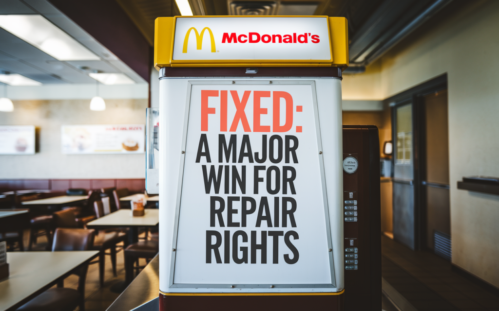 McDonald’s Ice Cream Machines Fixed: A Major Win for Repair Rights