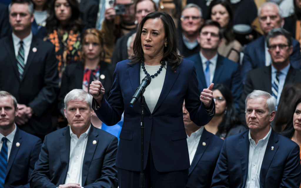 Kamala Harris Challenges Mike Johnson on GOP Plans to Repeal Key Legislation