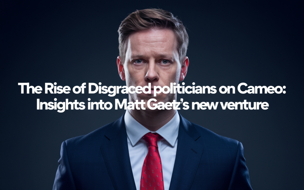 The Rise of Disgraced Politicians on Cameo: Insights into Matt Gaetz’s New Venture