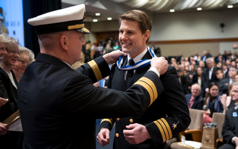 Tom Cruise Receives U S Navy’s Distinguished Public Service Award for Contributions to Military Awareness