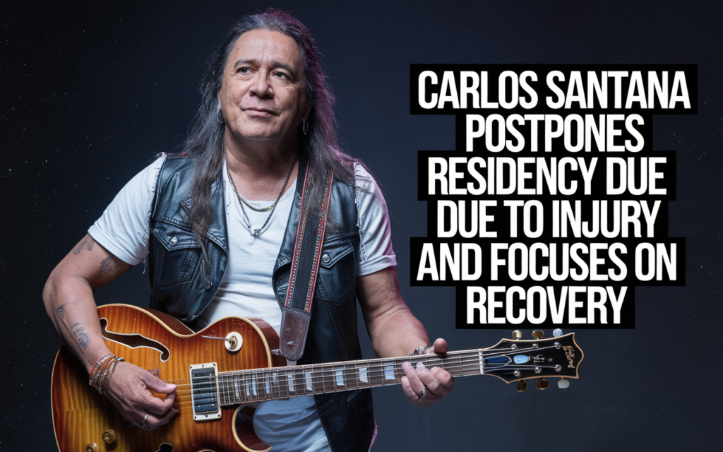 Carlos Santana Postpones Residency Due to Injury and Focuses on Recovery