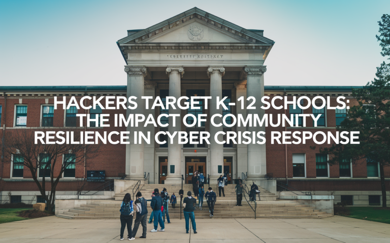 Hackers Target K-12 Schools: The Impact of Community Resilience in Cyber Crisis Response