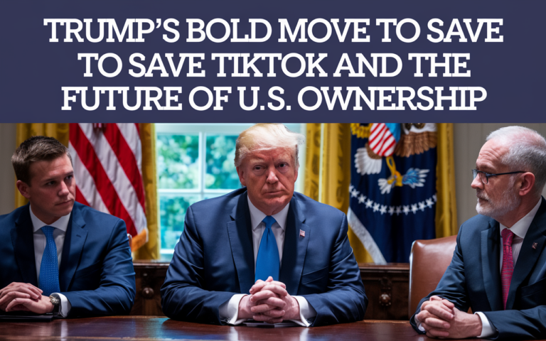 Trump’s Bold Move to Save TikTok and the Future of U.S. Ownership