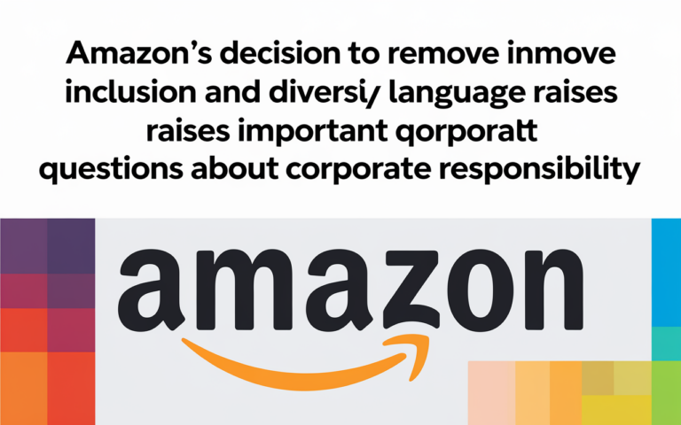 Amazon’s Decision to Remove Inclusion and Diversity Language Raises Important Questions About Corporate Responsibility