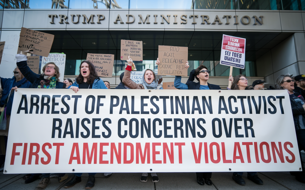 Trump Administration’s Arrest of Palestinian Activist Raises Concerns Over First Amendment Violations