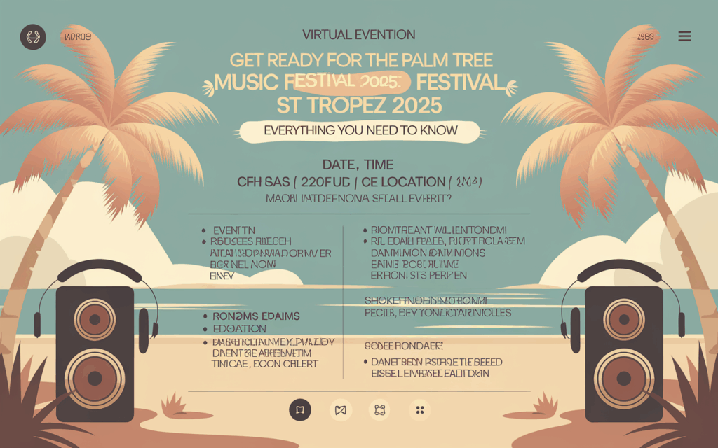 Get Ready for the Palm Tree Music Festival St Tropez 2025 Everything You Need to Know