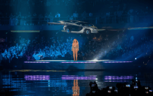 Beyoncé’s Flying Car Malfunction Creates Memorable Concert Moment in Houston