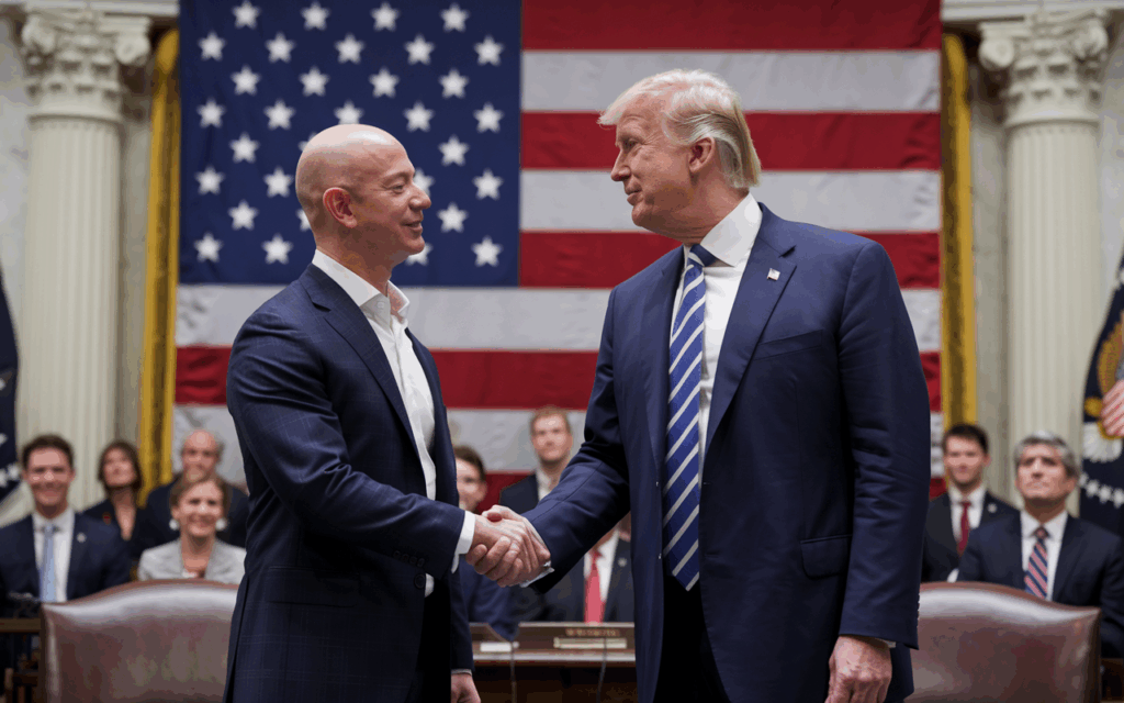 Bezos Courtship of Trump: A Strategic Move in the Space Race
