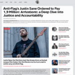 Anti-Flag’s Justin Sane Ordered to Pay 1.9 Million A Deep Dive into Justice and Accountability